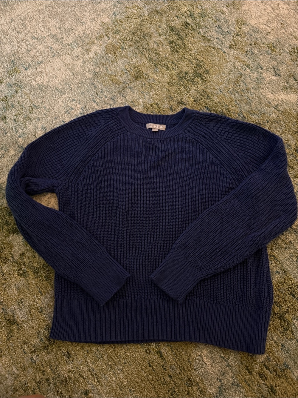 J. Crew Women’s Dark Navy Ribbed Crewneck Sweater